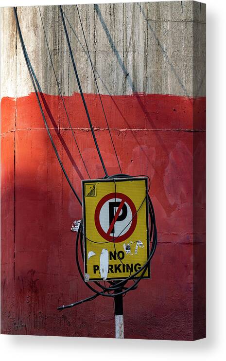 No Parking Canvas Print featuring the photograph No Parking by Prakash Ghai