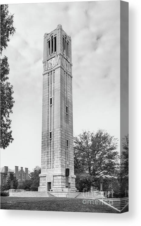 North Carolina Canvas Print featuring the photograph North Carolina State Memorial Bell Tower by University Icons