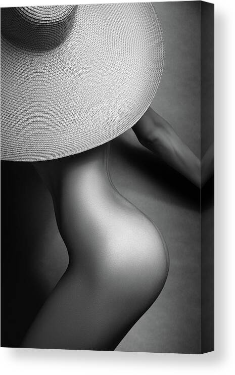 Woman Canvas Print featuring the photograph Nude woman fine art 30 by Johan Swanepoel
