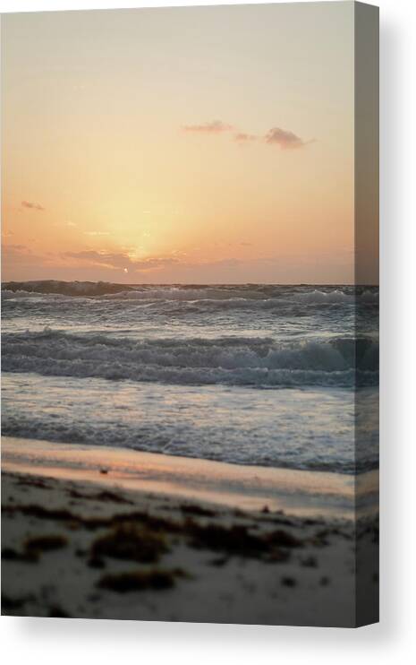 Cancun Canvas Print featuring the photograph Ocean Sun by Courtney Eggers