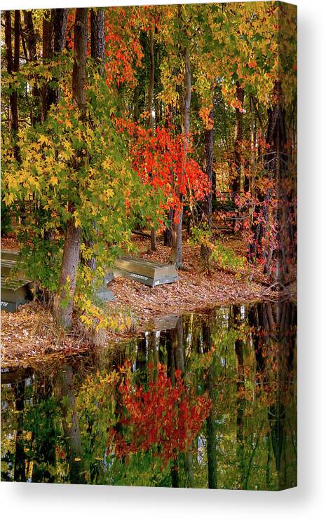 Leaves Canvas Print featuring the photograph Ode to the Oranges and Yellows of Autumn by Ola Allen