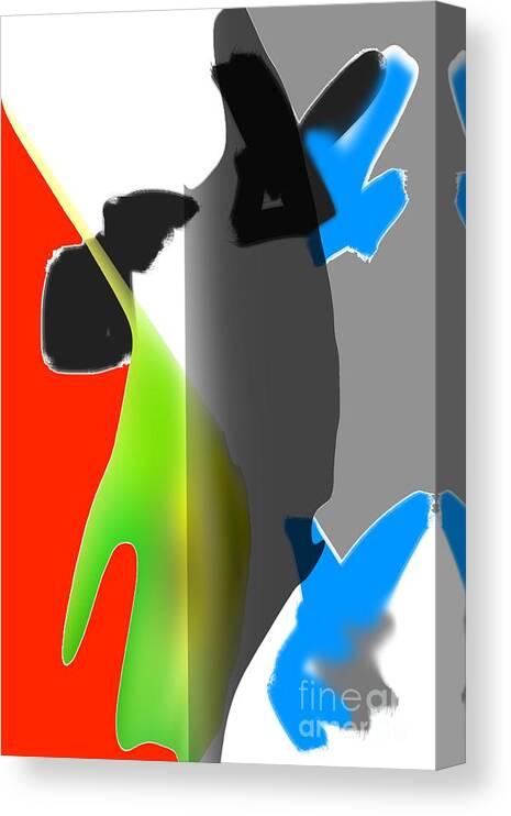 Abstract Art Canvas Print featuring the digital art Oh Look by Jeremiah Ray