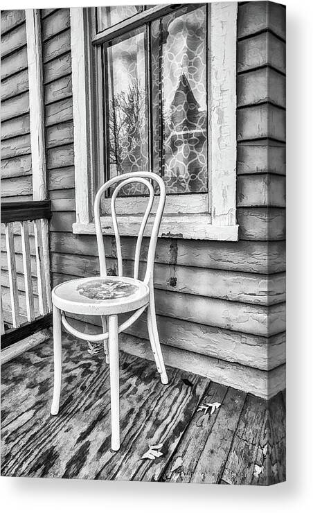 Ocean Grove Canvas Print featuring the photograph Old Porch In Autumn 2 by Gary Slawsky