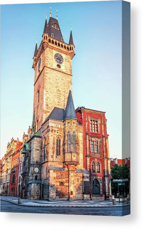 Architecture Canvas Print featuring the photograph Old Town Hall by Manjik Pictures