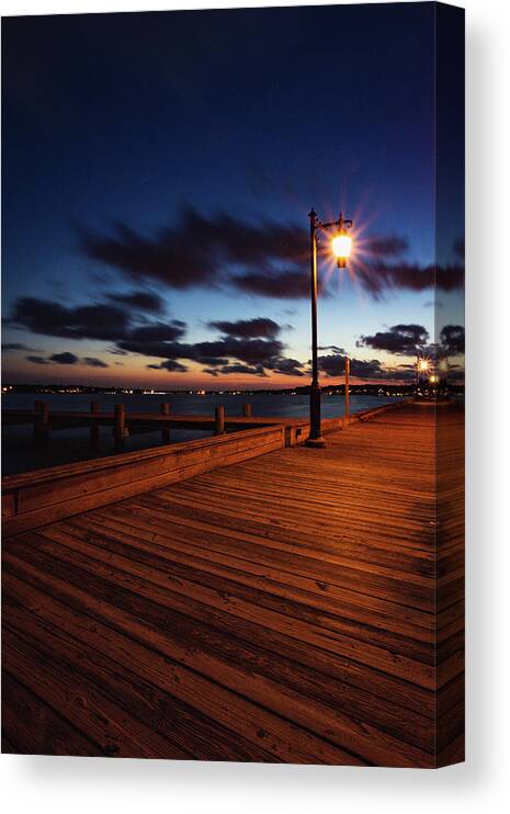 Night Canvas Print featuring the photograph On the Planks by Kevin Plant