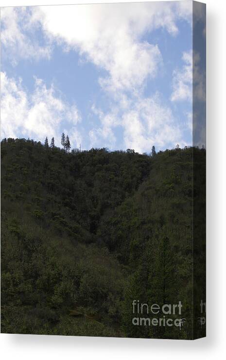 Oregon Canvas Print featuring the photograph Oregon Hill and Sky by Theresa Fairchild
