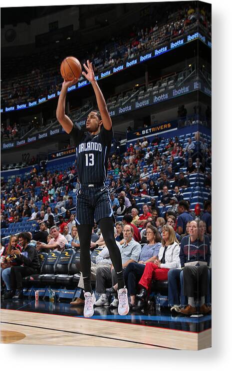 Smoothie King Center Canvas Print featuring the photograph Orlando Magic v New Orleans Pelicans by Layne Murdoch Jr.