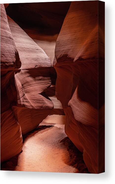Antelope Canyon Canvas Print featuring the photograph Overcome Fear by Kim Sowa