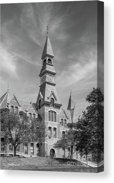 Park University Canvas Print featuring the photograph Park University MacKay Hall Vertical by University Icons