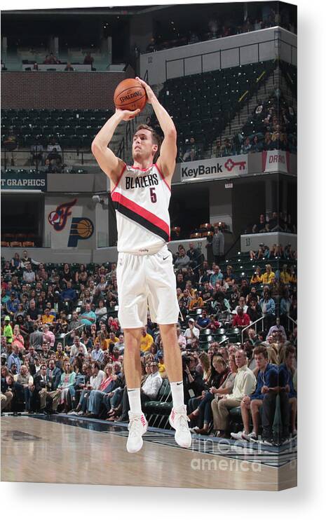 Nba Pro Basketball Canvas Print featuring the photograph Pat Connaughton by Ron Hoskins