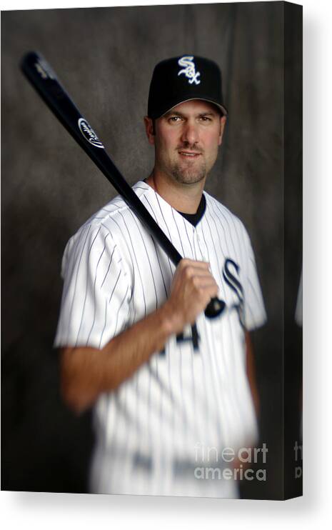 Media Day Canvas Print featuring the photograph Paul Konerko by Brian Bahr
