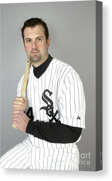 Media Day Canvas Print featuring the photograph Paul Konerko by Jeff Gross