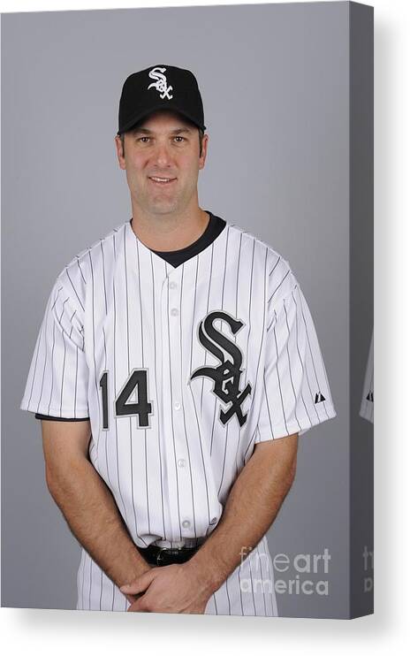 Media Day Canvas Print featuring the photograph Paul Konerko by Ron Vesely