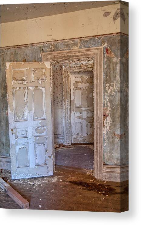 1860 Canvas Print featuring the photograph Peeling Door by David Letts