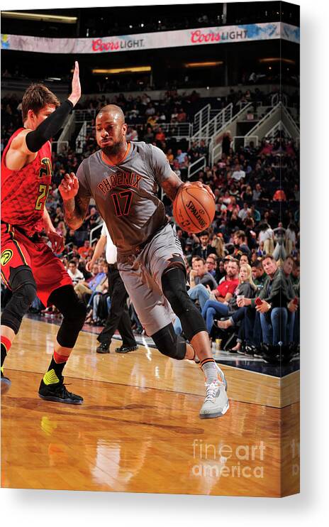 Nba Pro Basketball Canvas Print featuring the photograph P.j. Tucker by Barry Gossage