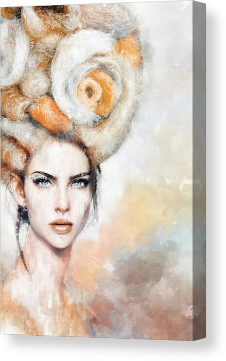 Abstract Canvas Print featuring the painting Pose by Jacky Gerritsen