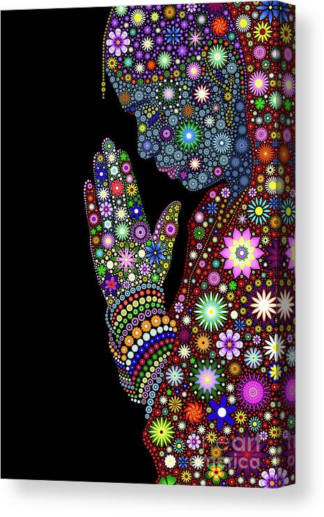 Praying For Goodness Canvas Print featuring the digital art Praying for Goodness by Tim Gainey