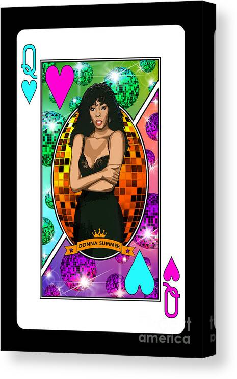 Donna Summer Canvas Print featuring the digital art Queen Donna Summer by Bo Kev