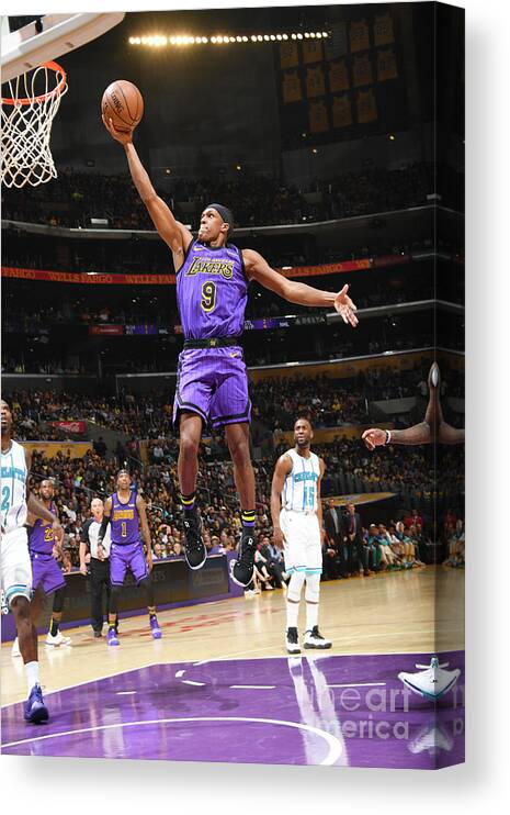 Nba Pro Basketball Canvas Print featuring the photograph Rajon Rondo by Andrew D. Bernstein