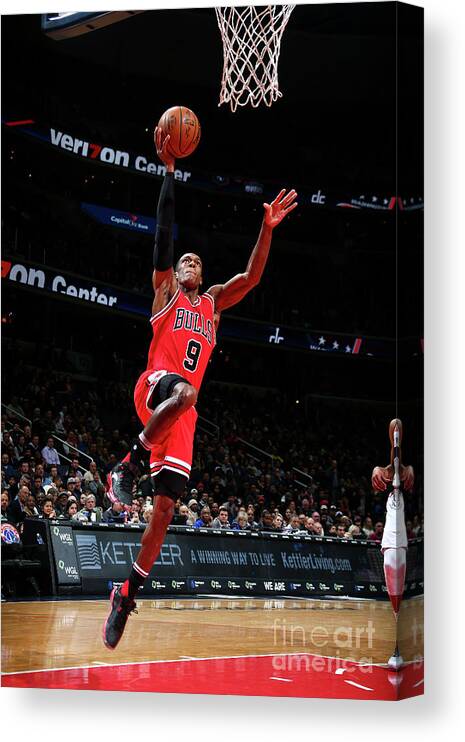 Nba Pro Basketball Canvas Print featuring the photograph Rajon Rondo by Ned Dishman