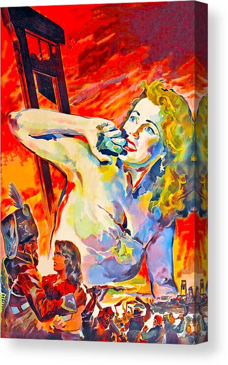 Reign Canvas Print featuring the painting ''Reign of Terror'', 1949, movie poster painting by Osvaldo Venturi by Movie World Posters