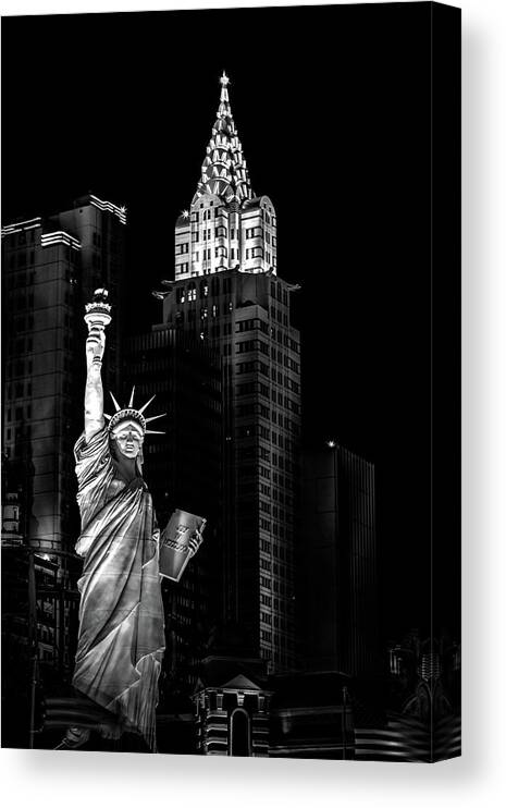 Statue Of Liberty Canvas Print featuring the photograph Replica Of Freedom by Az Jackson