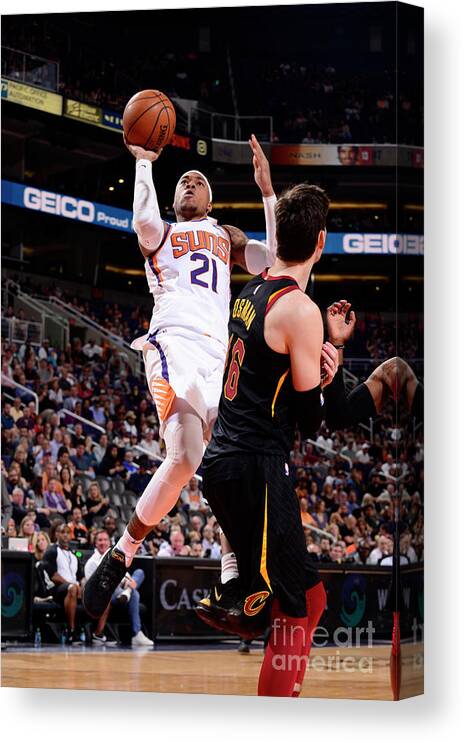 Nba Pro Basketball Canvas Print featuring the photograph Richaun Holmes by Barry Gossage
