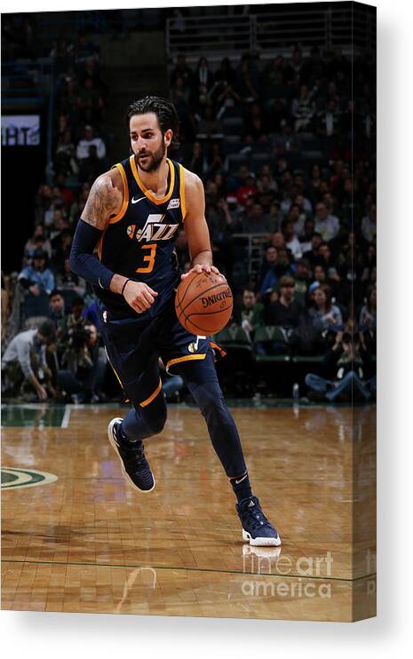 Nba Pro Basketball Canvas Print featuring the photograph Ricky Rubio by Gary Dineen