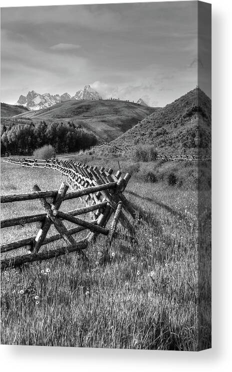 Wyoming Canvas Print featuring the photograph Road To Tetons by Randall Dill
