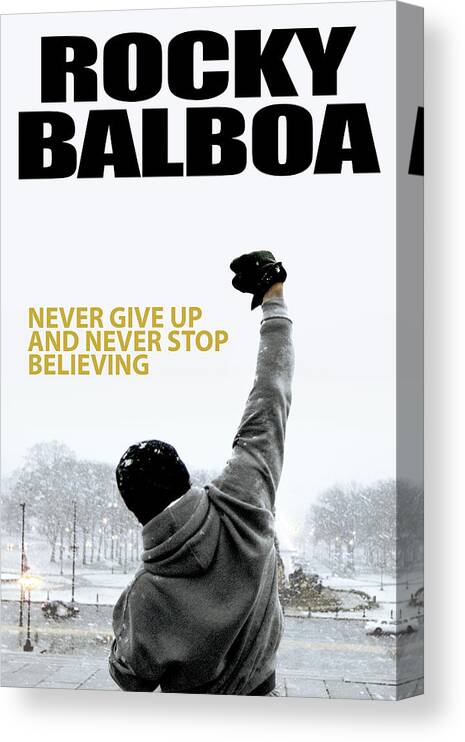 PRINT BOXING MOVIE PICTURE ROCKY BALBOA QUOTE LARGE CANVAS WALL ART PRINTS