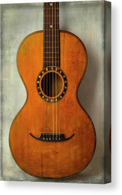 Guitar Canvas Print featuring the photograph Romantic Worn Guitar by Garry Gay