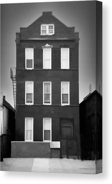 House Canvas Print featuring the photograph Pilsen Neighborhood Home by Jim Signorelli