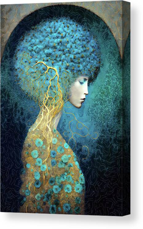 Portrait Canvas Print featuring the painting Roots by Jacky Gerritsen