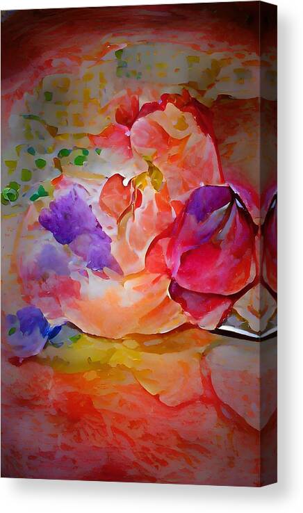  Canvas Print featuring the digital art Rosey by Rod Turner