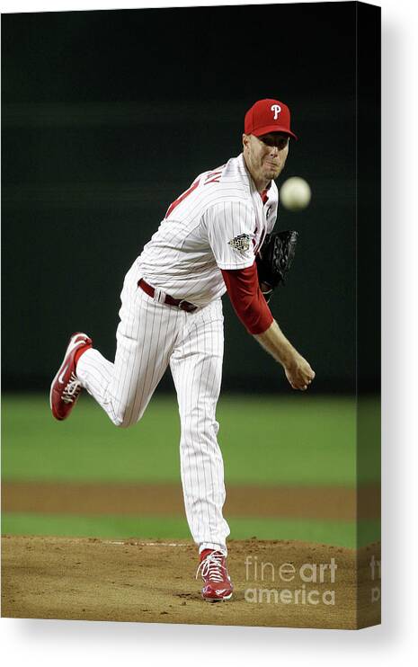 People Canvas Print featuring the photograph Roy Halladay by Pool