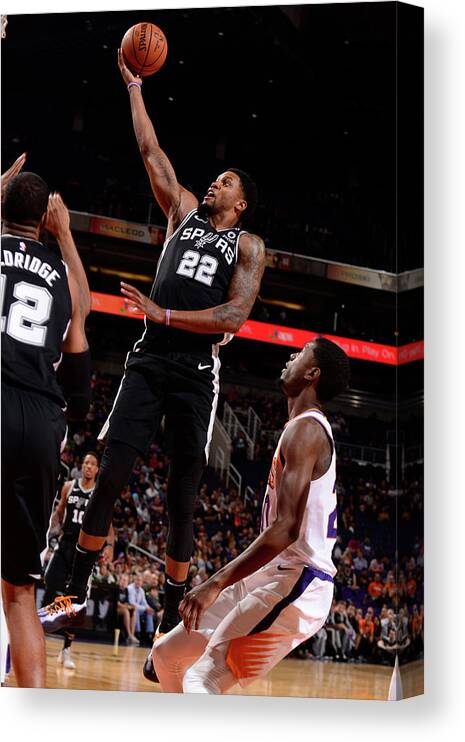 Nba Pro Basketball Canvas Print featuring the photograph Rudy Gay by Barry Gossage
