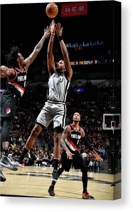 Nba Pro Basketball Canvas Print featuring the photograph Rudy Gay by Logan Riely