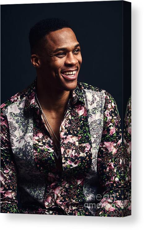 Event Canvas Print featuring the photograph Russell Westbrook by Jennifer Pottheiser
