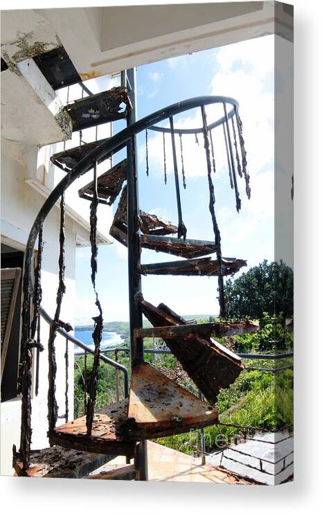 Abandoned Canvas Print featuring the photograph Rusty Spirals by On da Raks