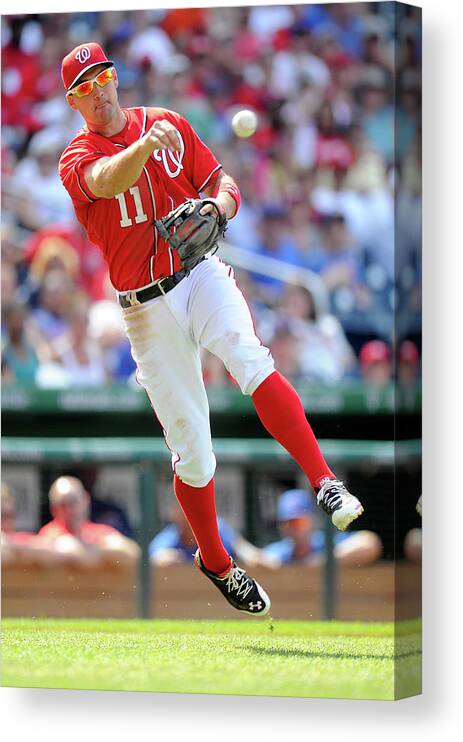 American League Baseball Canvas Print featuring the photograph Ryan Zimmerman by Greg Fiume