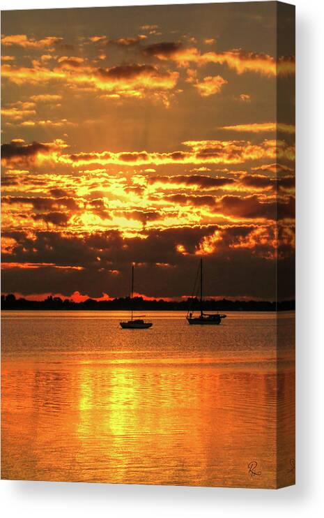 Fine Art Canvas Print featuring the photograph Sails at Rest II by Robert Harris