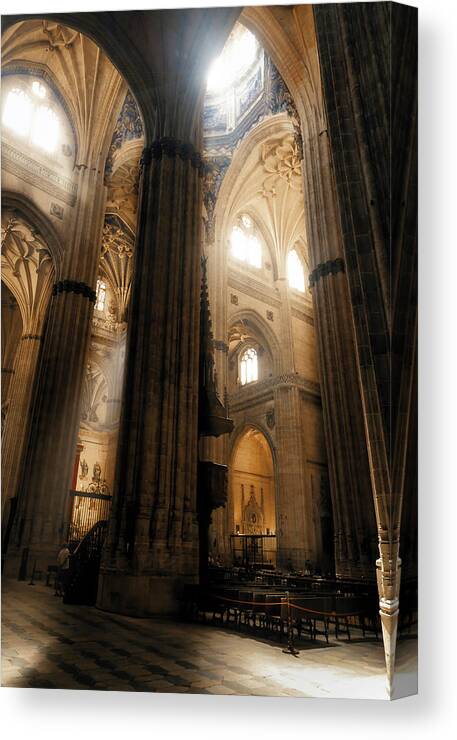 Salamanca Canvas Print featuring the photograph Salamanca New Cathedral by Micah Offman