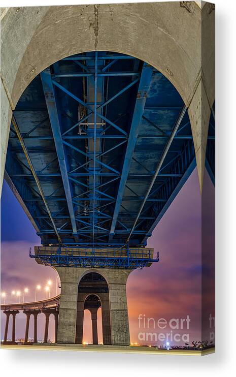 Horizon Canvas Print featuring the photograph San Diego from Below by Sam Antonio