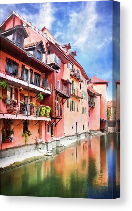 Annecy Canvas Print featuring the photograph Scenes of Old Annecy France by Carol Japp