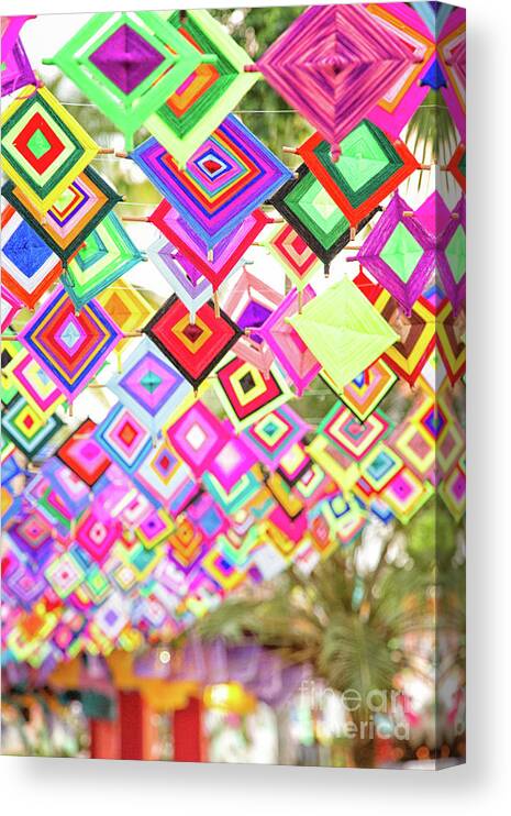 Crafts Canvas Print featuring the photograph Ojos de Dios by Becqi Sherman