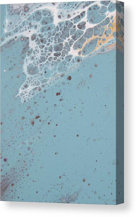 Abstract Canvas Print featuring the painting Seafoam Abstract 2 by Jani Freimann