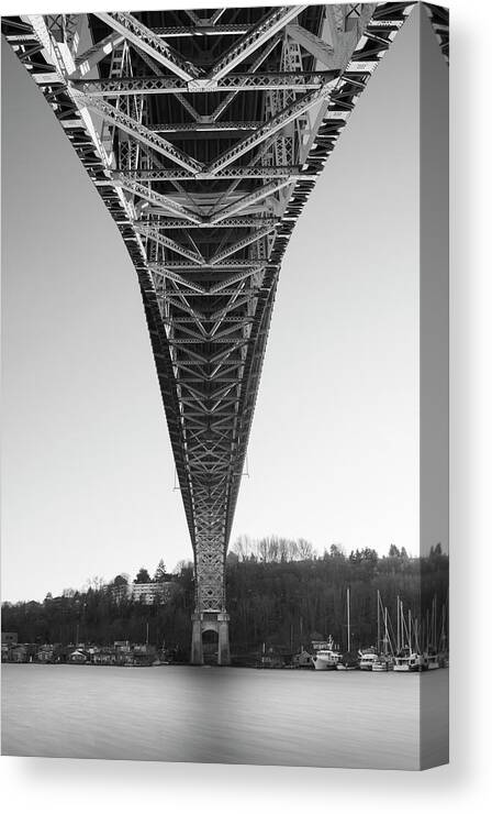 Seattle Canvas Print featuring the photograph Seattle Fremont Bridge by William Dunigan