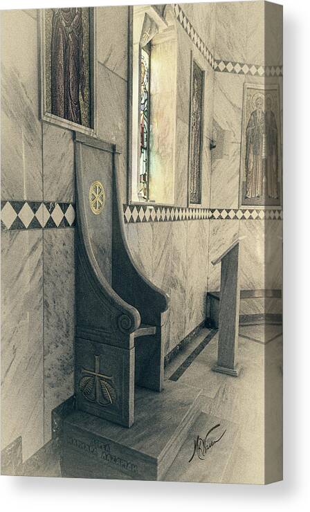 Chapel Canvas Print featuring the photograph Serenity by M Kathleen Warren