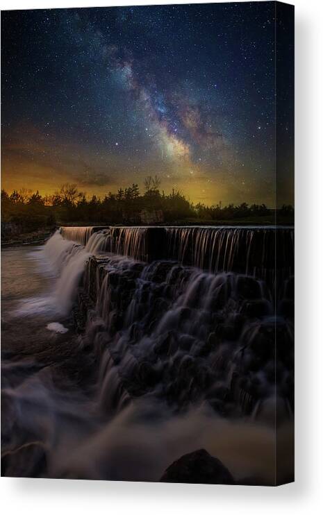 Milky Way Canvas Print featuring the photograph Serotonia by Aaron J Groen