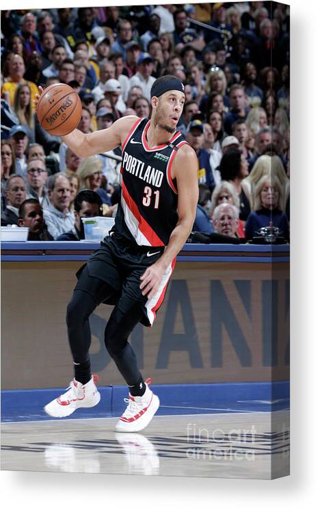 Seth Curry Canvas Print featuring the photograph Seth Curry by Ron Hoskins